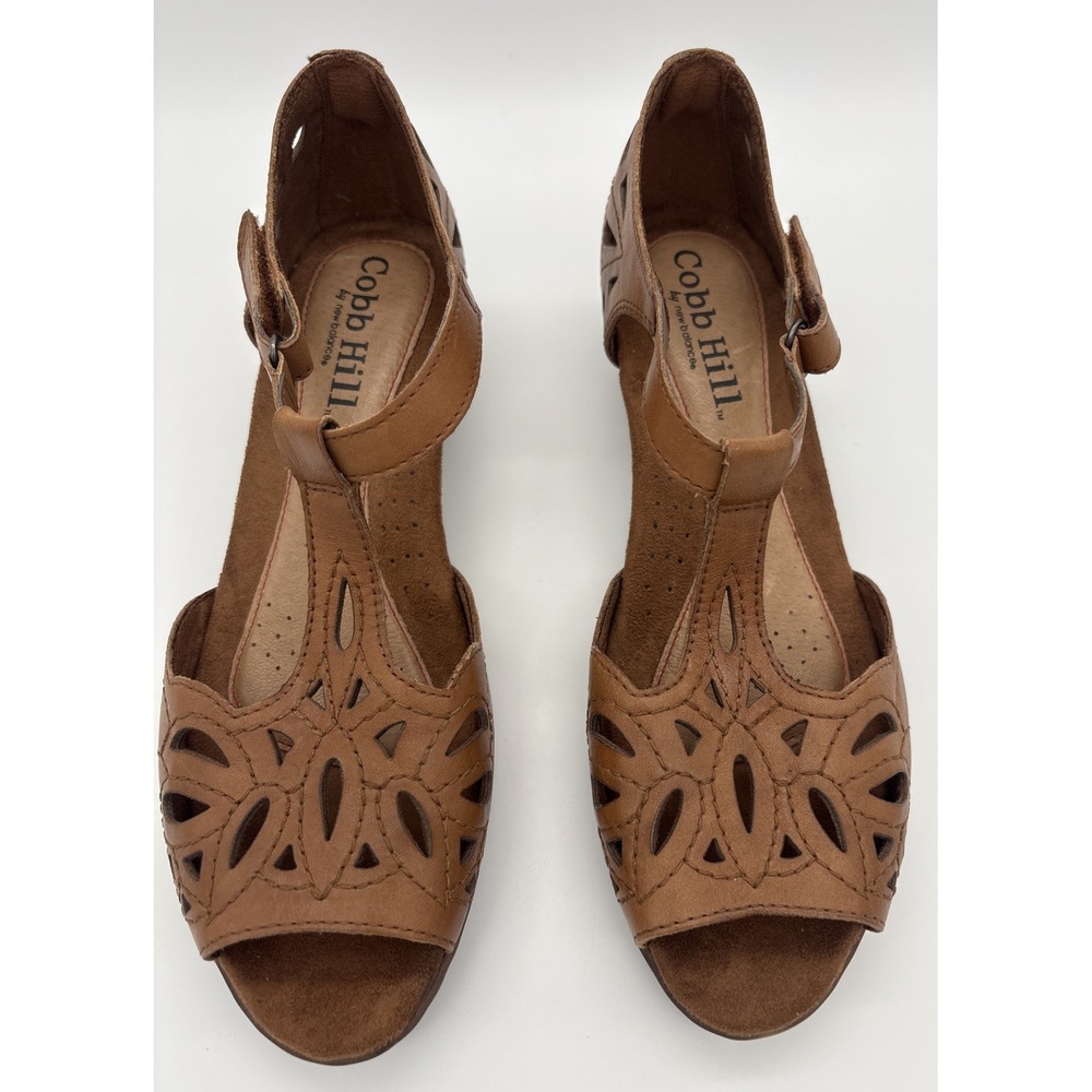 Cobb Hill by New Balance Women's 9 M Aubrey T-Strap Leather Heel Shoes CBD47TN